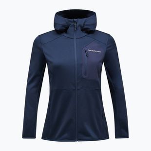 Felpa Peak Performance Utility Light Zip donna blu shadow