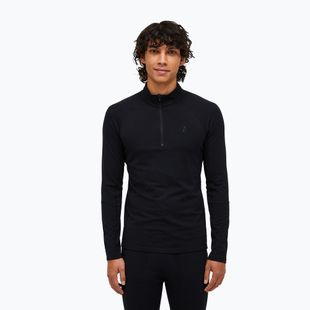 Felpa termica uomo Peak Performance Magic Half Zip Wool-Blend Baselayer black/black