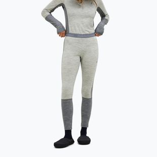 Pantaloni termici da donna Peak Performance Peak Performance Magic 7/8 Long Johns Wool-Blend Baselayer med grey melange/melange grey