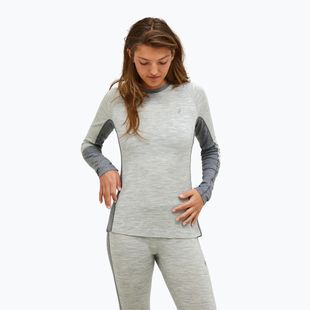 Maglia termica da donna a maniche lunghe Peak Performance Magic Crew Wool-Blend Baselayer medium grey melange