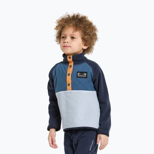 Didriksons Monte Half Button felpa in pile da bambino blu nuvola