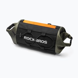 Borsa da manubrio per bicicletta Rockbros 30110045001 Bike Front Bag black/green/orange