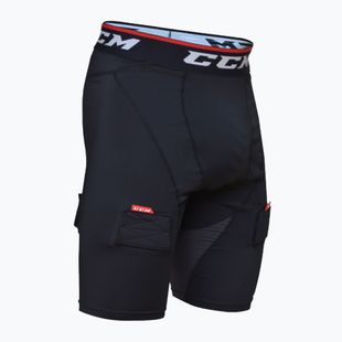 Pantaloncini da hockey CCM Ribano da uomo Compresion Jock SR nero
