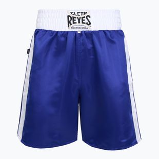 Pantaloncini da boxe in raso Cleto Reyes da uomo blu/bianco