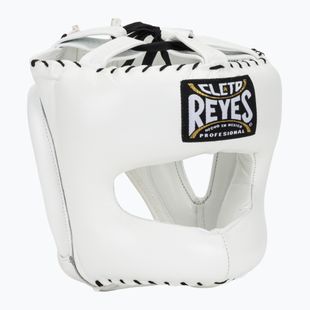 Casco da pugilato Cleto Reyes con visiera a punta in nylon bianco