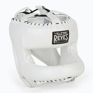 Casco da pugilato Cleto Reyes con barra facciale rotonda bianco