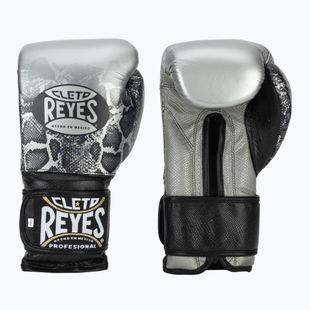 Guanti da boxe Cleto Reyes Velcro Sparring argento/nero