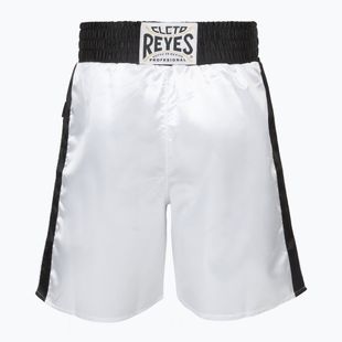 Pantaloncini da boxe in raso da uomo Cleto Reyes bianco/nero