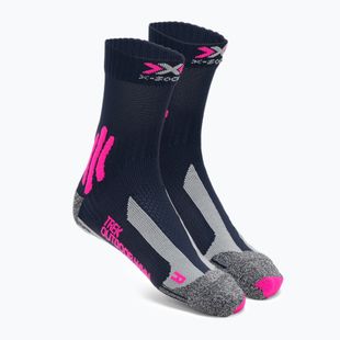 Calze da trekking da donna X-Socks Trek Outdoor blu notte/rosa/grigio melange