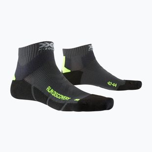 Calzini da corsa X-Socks Run Discovery 4.0 da uomo, antracite/giallo fenice/nero