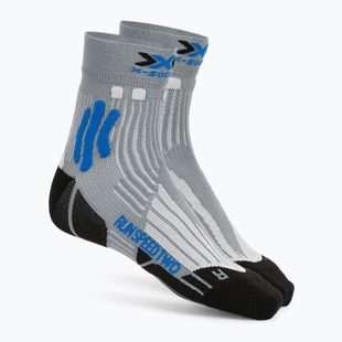 Calzini da corsa X-Socks Run Speed Two 4.0 da uomo, grigio perla/blu avana