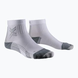 Calzini da corsa X-Socks Run Discover Ankle da donna bianco artico/grigio perla