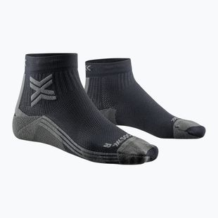Calzini da corsa da donna X-Socks Run Discover Ankle nero/carbonio