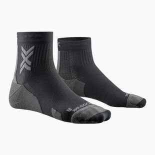 Calze da corsa X-Socks Run Discover Ankle nero/carbone da uomo