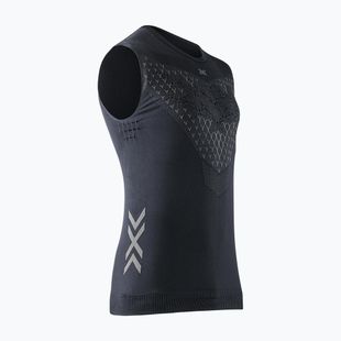 Maglietta da corsa uomo X-Bionic Twyce Run Singlet nera/charcoal