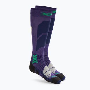 Calze da sci da donna X-Socks Ski Perform Otc viola intenso/sabbia chiaro