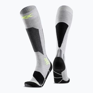 Calze da sci per bambini X-Socks Ski Discover Otc rhino grey/canary