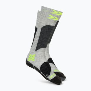 Calze da sci per bambini X-Socks Ski Discover Otc rhino grey/canary
