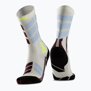 Calze da sci da donna X-Socks X-Country Perform Crew sabbia chiara/acqua fredda