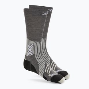 X-Socks Run Expert Silk Merino Crew calzini grigio foca/sabbia chiaro