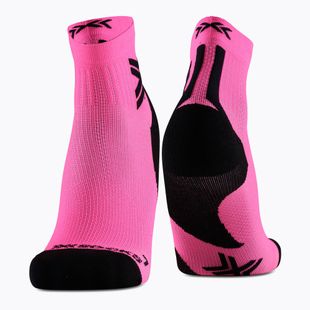 Calzini da uomo X-Socks Run Discover Ankle rosa fluo/x nero
