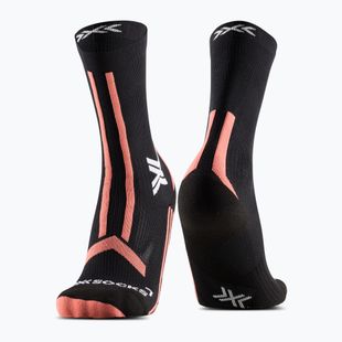Calze da donna X-Socks Trailrun Discover Crew x nero/rosa polveroso