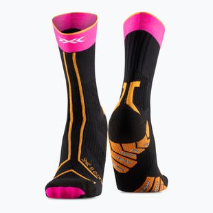 X-Socks Trailrun Terraskin Expert Crew x nero/rosa/arancio acceso