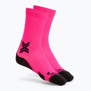 X-Socks Run Discover Crew calzini rosa fluo/x nero