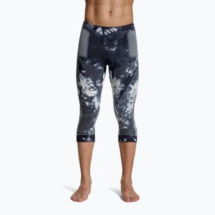 Pantaloni termici X-Bionic Energy Accumulator Wild 3/4 tiedye x black/fluo pink