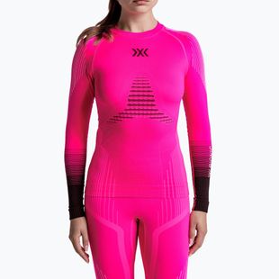 Felpa termica donna X-Bionic Invent Graphics LS fluo pink/x white