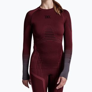 Felpa termica donna X-Bionic Invent Graphics LS oxide red/x black