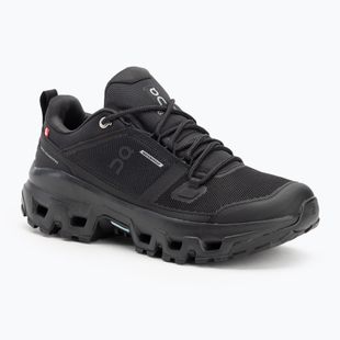 Scarpe On Cloudrock Low Waterproof nero/nero da donna