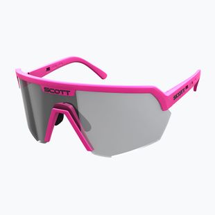 Occhiali da sole SCOTT Sport Shield LS rosa acido/grigio sensibile alla luce