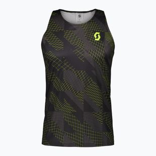 Canotta da corsa uomo SCOTT RC Run Tank nero/giallo