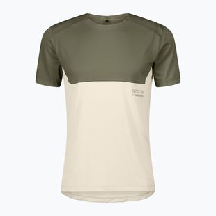 Maglietta da corsa uomo SCOTT Endurance Tech hay green/cotton white