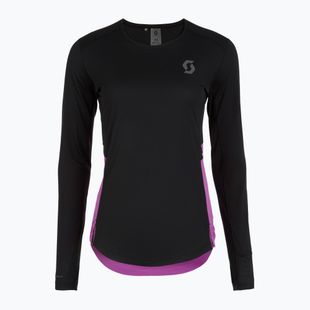 Maglia a maniche lunghe da corsa donna SCOTT Endurance Tech nero/viola liquido