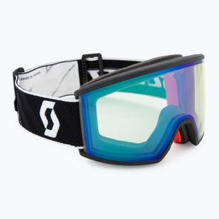 Maschera da sci SCOTT Ambit black/white/amp aurora green chrome