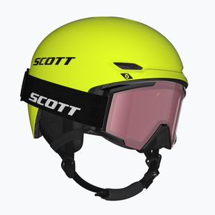 Casco da sci per bambini SCOTT Track + Gogle Factor Pro Combo neon yellow/black
