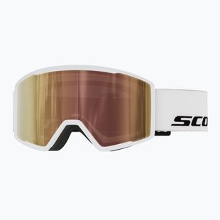 Maschera da sci SCOTT Trace Pro Light Sensitive white/amp ls cinnamon chrome