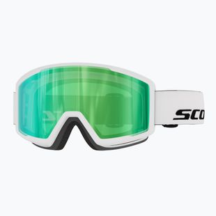 Maschera da sci SCOTT Trace Pro Compact white/green chrome
