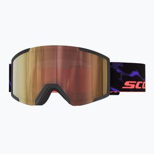 Maschera da sci SCOTT Shield LS black/purple/amp ls cinnamon chrome
