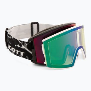 Maschera da sci SCOTT React Light Sensitive granite black/white/amp red chrome