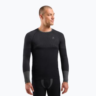 Maglia termica da uomo ODLO Fundamentals Performance Warm Bl Top Crew Neck black