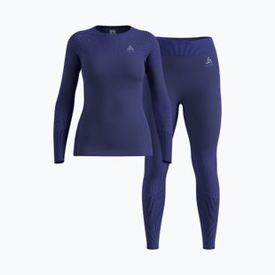 Set di intimo termico da donna ODLO Fundamentals Performance Warm skipper blue