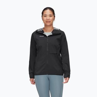 Giacca da pioggia da donna Mammut Ducan Light HS con cappuccio nero