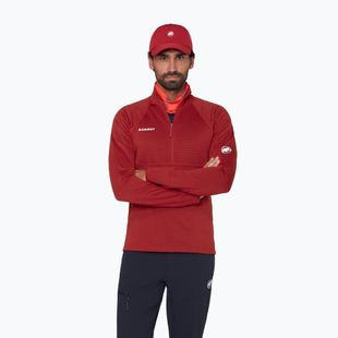 Felpa da uomo Mammut Taiss ML Half Zip Pull dark mammut red