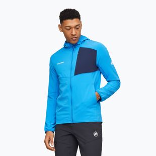 Felpa da trekking uomo Mammut Madris Light ML Hooded Jacket Men glacier blue/marine