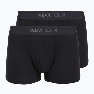 Boxer termici da uomo super.natural Tundra 175 2 paia jet black/jet black