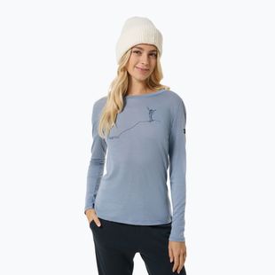 Maglia a maniche lunghe da donna super.natural Bergglück flint stone/blueberry