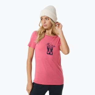 T-shirt donna super.natural Flower Boots Tee mauvewood/blueberry